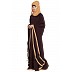 Kaftan abaya in dual color- Brown-Sand Kaftan abaya in dual color- Brown-Sand